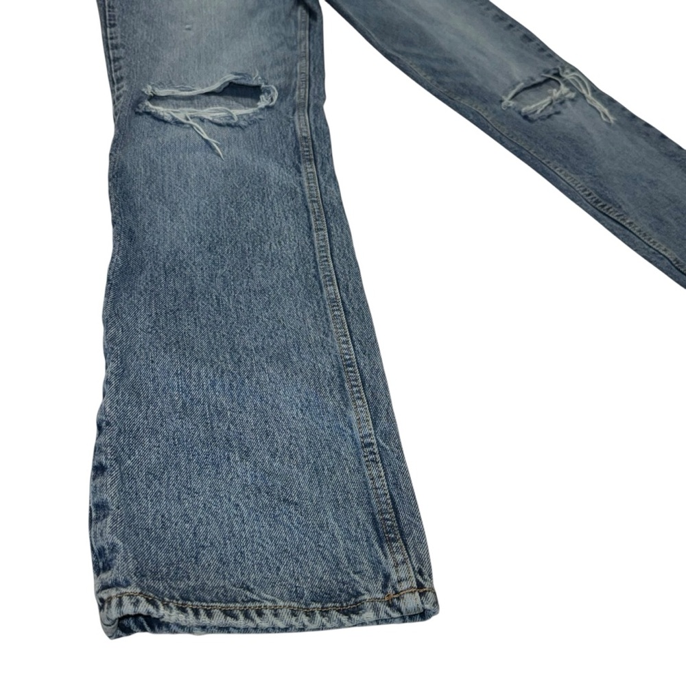 Good American GNIC0999T Distressed 100% Cotton Straight Leg Jeans | Size 6 / 28 - Picture 7 of 17